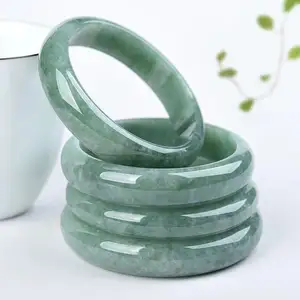 Brazalete de Jade de alta calidad, 54mm-64mm, ancho de piedra preciosa, pulsera de Jade curativa para mujer, hombre, el mejor regalo