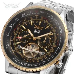automatische horloge jaragar Suppliers-Top Merk Luxe Heren Horloges Jaragar Mannen Militaire Sport Horloge Automatische Mechanische Tourbillon Horloge Relogio Masculino