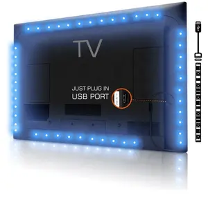 DC5V USB TV de Volta luz Da Decoração do Diodo Emissor de TV à prova d' água Luz Humor Levou RGB Conduziu Luzes de Tira