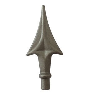 Wrought Iron Spearhead Security Fence Anti-climb Guardrail Parts Cast Iron Accessories Decorative <strong>Meta</strong> Finials Dark Grey Sand - Product Image 1
