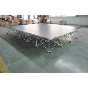 Đám Cưới Giai Đoạn 4X4 Boong <span class=keywords><strong>X</strong></span>ách Tay Sân Khấu Có Thể Gập Lại Chân Sân Khấu Nền Tảng Màu Đen - Product Image 1
