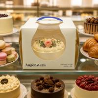 Cajas para Pasteles con Logotipo Personalizado, Caja de Cartón Biodegradable con Ventana, Empaque Ecológico para Pasteles al por Mayor para Negocios de Panadería