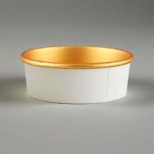 Tazón de Papel Desechable para Ensaladas con Tapa, Resistente al Agua y al Aceite, con Recubrimiento Dorado, para Llevar, Precio Económico - Product Image 1