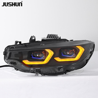 Projecteur LED JUSHUN pour BMW Série 4 F32 F80 F82 LCI 13-20, phares LED améliorés, double lentille, DRL jaune et blanc
