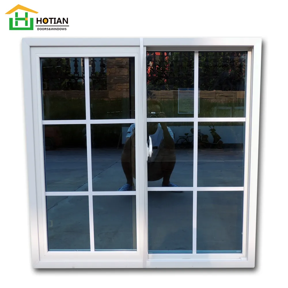 China UPVC Hurricane Window 48 x 48 Plastic Sliding Windows