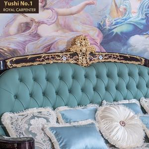 Canapé en tissu de style européen avec bois massif français sculpté en cuir Design moderne Grand salon familial Meubles Palais <span class=keywords><strong>royal</strong></span> - Product Image 3