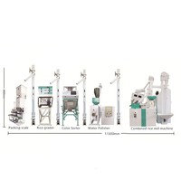 Machine automatique de moulin à riz 700-1000kg par heure combinée avec des machines agricoles de plantation