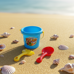Kids <b>Beach</b> Bucket Set 1204-1 <b>Plastic</b> Sand Play Toy with Shovel and Rake for Outdoor Water Fun - Product Image 2
