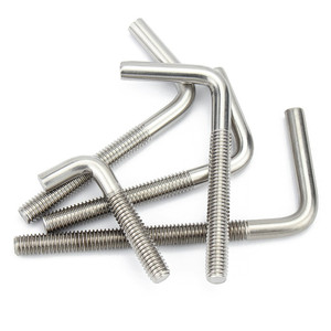 Grade 8.8 HDG L Foundation Right Angle Bolt Hanger Bolt Shape Hook l Type <b>Concrete</b> Anchor Bolt - Product Image 1
