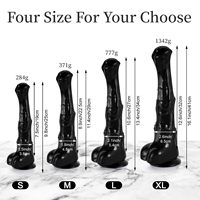 Dildo en forme de cheval de 9,8 pouces en silicone/TPE souple et réaliste avec ventouses puissantes, étanche, jouet sexuel anal pour femmes, hommes et gays