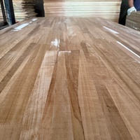 Panneau de bois lamellé en peuplier sur mesure, à jointure à doigts, haute stabilité, pour armoires modernes et design intérieur (vente en gros)