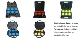 Có Thể Sạc Lại Vali Từ Trường Hợp Khẩn Cấp Xe An Toàn Cảnh Báo Ánh Sáng Màu Đỏ LED Đường Flare Kit - Product Image 6