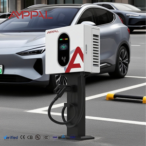 สถานีชาร์จรถยนต์<span class=keywords><strong>ไฟฟ้า</strong></span> AMPPAL 60KW หน้าจอ 7 นิ้ว ระบบชาร์จอัตโนมัติเต็มรูปแบบ แบบติดผนัง สำหรับชาร์จรถยนต์ไฟฟ้าหลายคัน - Product Image 2