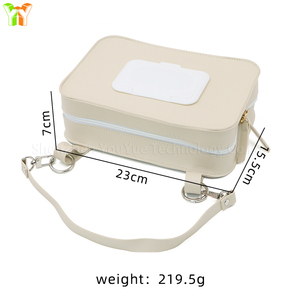 Porte-lingettes humides pour bébé réutilisable et portable, sac en cuir PU, pochette de transport pour les voyages avec un conteneur de lingettes humides pour adultes et bébés - Product Image 5