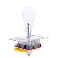 Manette de jeu DIY transparente à bulles pour joystick, contrôleur à levier, stick métallique, garantie 1 an, alimenté par batterie, version anglaise