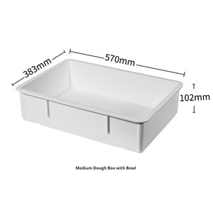 Contenedores Apilables de Plástico Blanco de Gran Capacidad para Fermentación y Almacenamiento de Masa de Pan y Pastelería, con Tapas, para Panadería - Product Image 6