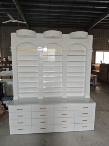 Sang trọng tóc Salon Nail Art Color biểu đồ hiển thị tầng đứng vẻ đẹp sản phẩm tường <span class=keywords><strong>Acrylic</strong></span> Polish racks gỗ nguyên liệu Carton Đóng Gói - Product Image 3