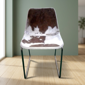Chaise de salle à manger vintage en fer et métal, assise en similicuir, style design industriel, meubles pour la maison, le bureau, les appartements, les hôtels - Product Image 2