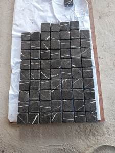 Hangmao 4x4 Tumbled baru Cina hitam dengan putih pembuluh granit Cobble <span class=keywords><strong>Pavers</strong></span> untuk jalan mobil - Product Image 4