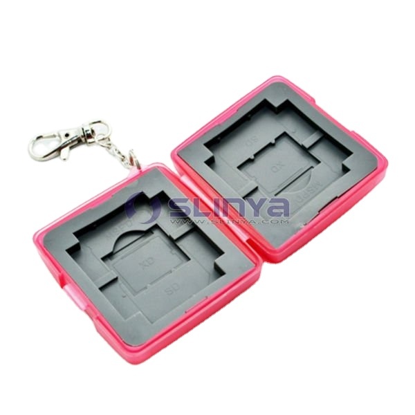 2x CF Memory CARD CARRYING CASE WALLET Keychain for Compact Flash