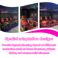 VIP-Keller-Medienraum: Funktionales Relaxsofa, Lounge-Chaiselongue, elektrischer Relaxsessel, 6-Sitzer-Kombination, Kinositz-Sofas