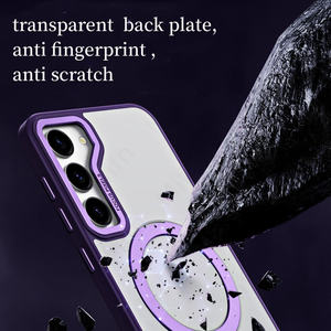 <span class=keywords><strong>Coque</strong></span> de téléphone de support magnétique en métal de luxe pour Samsung S23 Plus <span class=keywords><strong>S22</strong></span> S21 <span class=keywords><strong>Ultra</strong></span> cadre en TPU <span class=keywords><strong>coque</strong></span> arrière <span class=keywords><strong>transparente</strong></span> givrée - Product Image 4