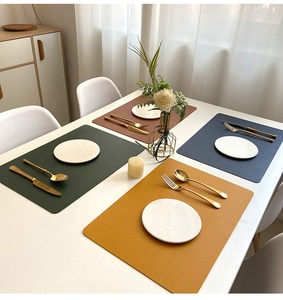 PU placemat nhiều màu da Mỹ placemat Pad bàn ăn <span class=keywords><strong>mat</strong></span> trang trí <span class=keywords><strong>Mat</strong></span> cách nhiệt placemats - Product Image 3