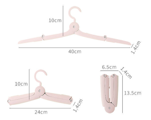 Multifunktionaler Tragbarer Faltbarer Aluminium-Reisekleiderbügel Hakenartiger Kunststoff-Wäscheständer für Wohnheim, Geschäftsreise und Zuhause - Product Image 2
