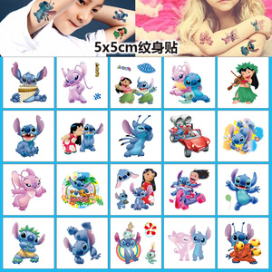 Nouvel autocollant de tatouage de transfert de personnage de dessin animé 5x5cm pour filles mignonnes, autocollant imperméable pour décoration de fête d'anniversaire - Product Image 2