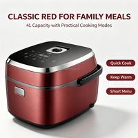 Cuiseur à riz électrique IH, faible teneur en sucre, en acier inoxydable, intelligent, multifonction, avec minuteur numérique, cuiseur vapeur, pour la cuisine domestique, OEM