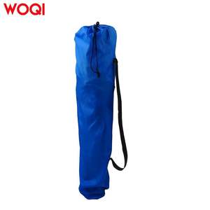 Chaise pliante Woqi bleue, structure en aluminium, chaise de jardin en polyester avec porte-gobelet et sac de transport - Product Image 3