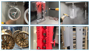 COLO-191S-TB पोर्टेबल इलेक्ट्रोस्टैटिक पाउडर कोटिंग स्प्रे गन मशीन 2 एलबीएस हॉपर के साथ - Product Image 3