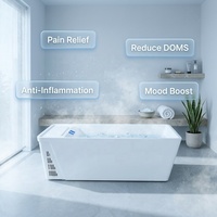 Baignoire de récupération tout-en-un en acrylique blanc premium avec refroidisseur intégré pour la récupération à domicile et la relaxation musculaire