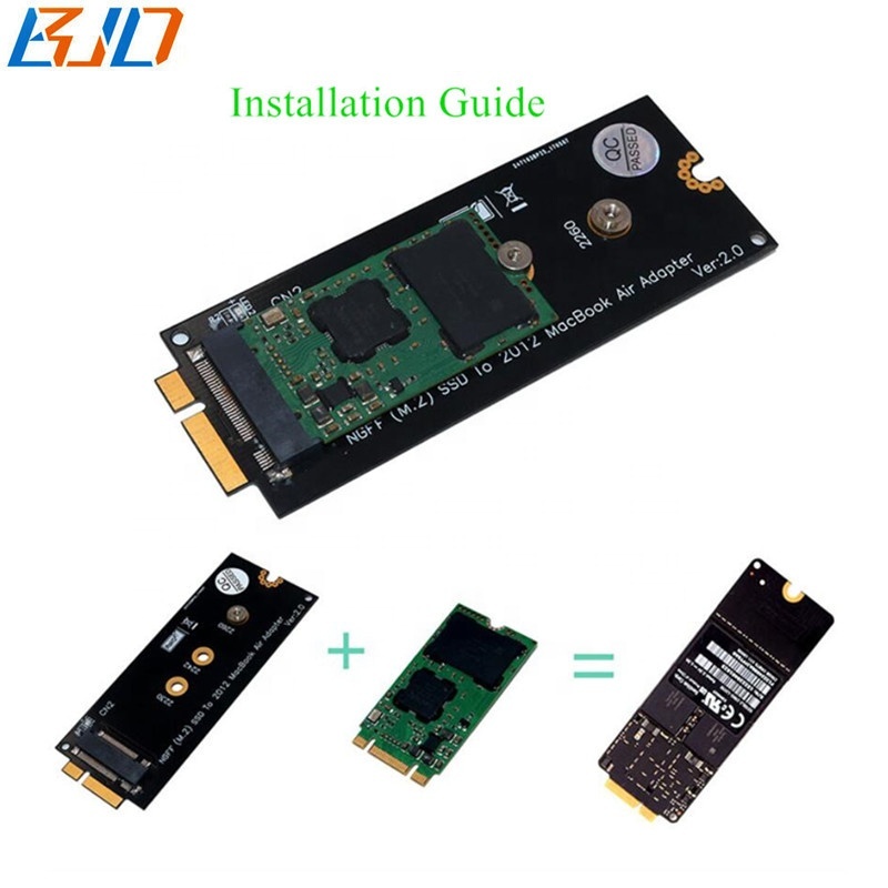 7 + 17Pin 2012 MAC SSD NGFF M.2 SATA SSD конвертер адаптера для MacBook Pro Retina 2012 A1398 A1425