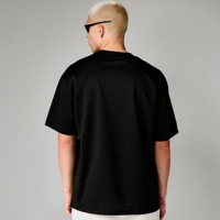 T-shirt en coton épais 300 g/m² personnalisé, coupe ample oversize pour homme, imprimé graphique, streetwear, t-shirt délavé pour homme