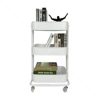 Design personnalisé à 3 niveaux pour accessoire de cuisine chariot utilitaire de rangement pliable pour cuisine salle de bain chambre à coucher
