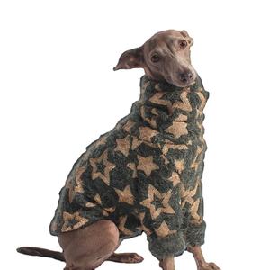 Ropa de invierno de <span class=keywords><strong>Galgo</strong></span> Italiano, suéter mullido <span class=keywords><strong>con</strong></span> estrellas y lentejuelas, de lujo, para perros grandes - Product Image 1