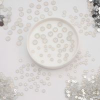 Perles de strass à coudre en opale blanche nacrée de 6 mm avec trou central en résine époxy pour breloques papillon et fournitures de bijoux