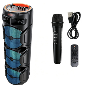ABS-8303 Altoparlante Intelligente Multifunzionale Portatile per Esterni e Casa, Audio per Danza di Gruppo, Altoparlante Karaoke a 3 Trombe con Microfono - Product Image 1
