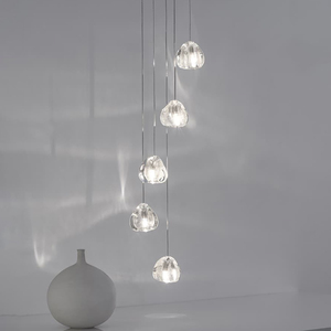 <span class=keywords><strong>Suspension</strong></span> moderne à 7 lumières en cristal clair <span class=keywords><strong>pour</strong></span> escalier Duplex à LED <span class=keywords><strong>Suspension</strong></span> en verre <span class=keywords><strong>Plafonnier</strong></span> <span class=keywords><strong>pour</strong></span> usage domestique - Product Image 2