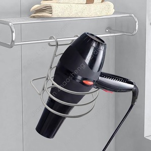Hair Dryer Storage Rack Wall Mounted <b>Corner</b> Bathroom Towel Holder Durable Grey <b>Bracket</b> - Product Image 2