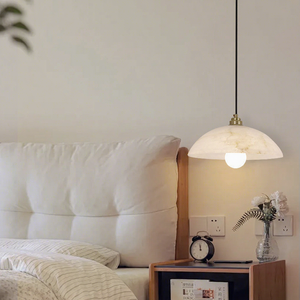 Lámpara de Techo Bohemia de Alabastro Blanco Artístico, Forma Semicircular, Iluminación Exótica para Boutique, Villa, Terraza, Bar - Product Image 2