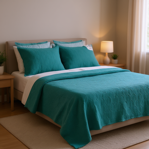 Juego de Cubrecamas Reversibles Db Seafoam, 100% Poliéster, Diseño Liso, para Uso Doméstico, para Camas Individuales, Queen y King, Verano e Invierno - Product Image 2