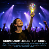 Bâton lumineux professionnel pour concert, personnalisé, en acrylique de 9 pouces, avec LED, pour festivals de musique et accessoires d'événements nocturnes de carnaval