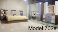 Ensemble de meubles de chambre à coucher King Size au design moderne et simple avec rangement, idéal pour les appartements, ensemble de chambre à coucher en bois de luxe avec 4 tiroirs