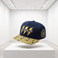 Gorra Snapback Estructurada de 6 Paneles con Visera Plana, Personalizable con Slogan, Gráfico Bordado, Gorra Hip Hop con Borde Estampado, Estilo Urbano