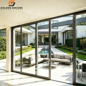 Porte coulissante en aluminium à double vitrage, prix usine GS, sur mesure (taille et couleur), pour la construction hôtelière - Product Image 4