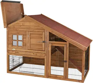 Popular Outdoor Backyard Animal Cages Wooden Rabbit House Waterproof Chicken Coop