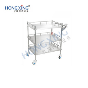 Hongxing Stainless Steel Hospital <b>Trolley</b> 3 Layer 1000x550x860mm Mobile Instrument Cart For Medical Use - Product Image 3