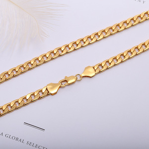 फैशन हाइप पुरुषों के लिए 18k गोल्ड प्लेटेड मेटल क्यूबन लिंक चेन हार - Product Image 4
